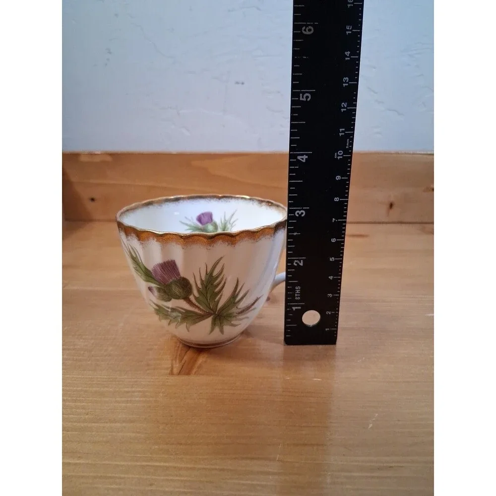 Cup Vintage Adderley Fine Bone China Tea Cup Thistle England 3